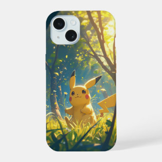 Coque iPhone 15 Souris électrique jaune
