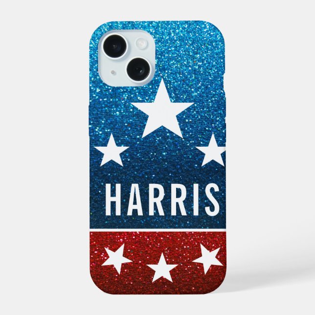 Coque iPhone 15 Soutenez Kamala Harris 2024 Progrès et Unité (Verso)