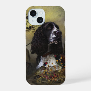 Coque iPhone 15 Spaniels Springer Anglais ,Art