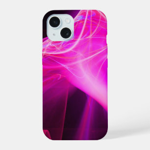 COQUE iPhone 15 SPIRALES FRACTALES EN FUCHSIA ROSE VIOLET