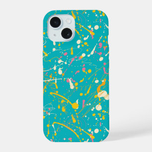 Coque iPhone 15 Splash de peinture Abstraite