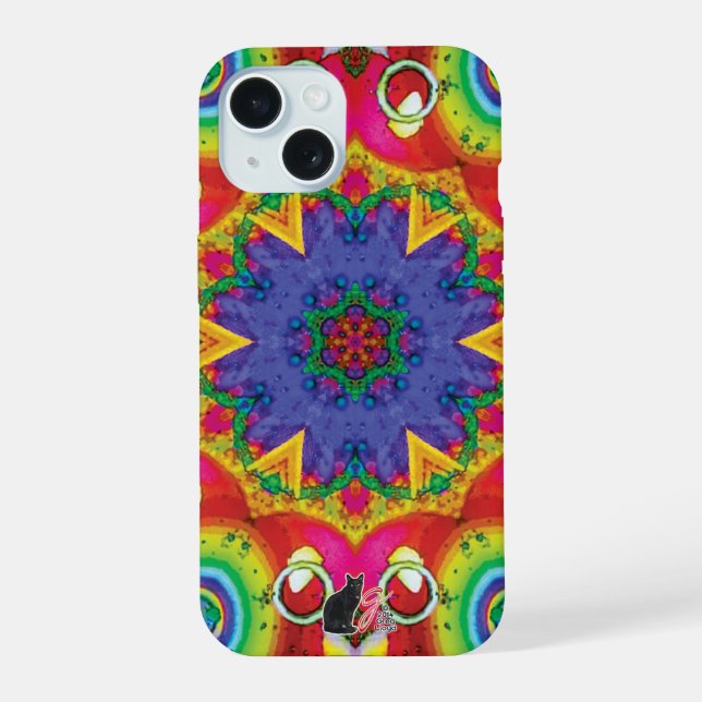 Coque iPhone 15 Spores Kaléidoscope (Verso)