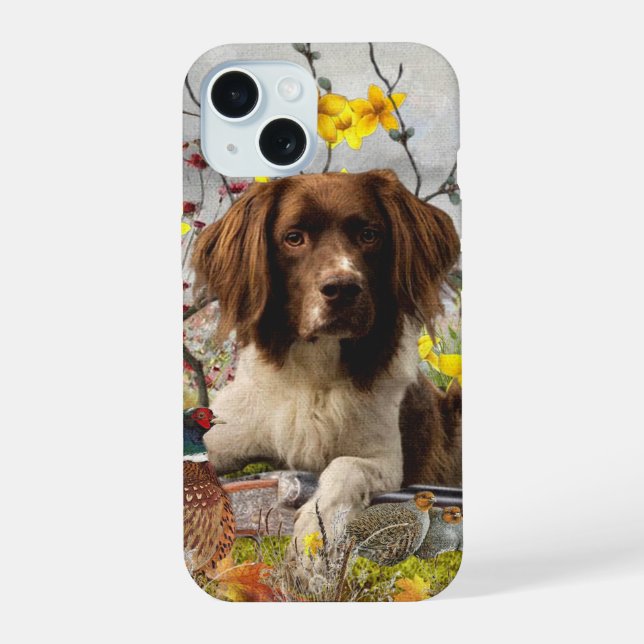 Coque iPhone 15 Springer Spaniels Anglais ,Art (Verso)