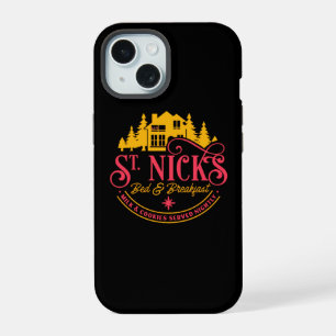 Coque iPhone 15 ST-NICKS CHAMBRE D'HÔTE ET PETIT-DÉJEUNER Noël drô