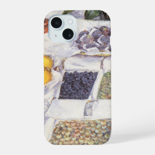 Coque iPhone 15 Stand de fruits de Gustave Caillebotte, Art Vintag