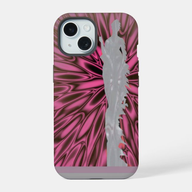 Coque iPhone 15 Statue d'albâtre (Verso)