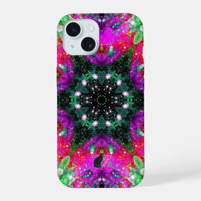 Coque iPhone 15 Stellar céleste Kaleid (Verso)