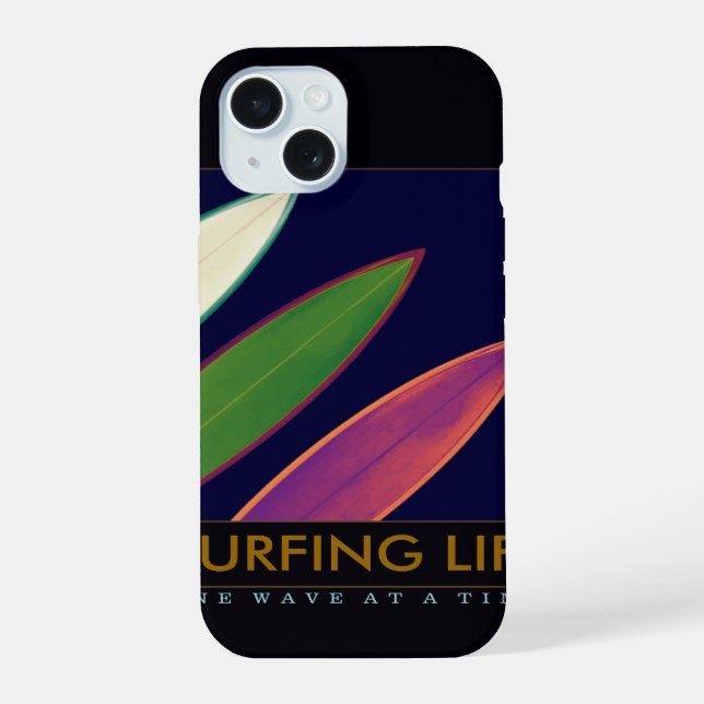 Coque iPhone 15 Style de vie surf (Verso)