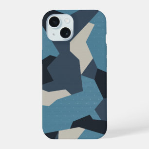 Coque iPhone 15 Suédois Camo Advanced Blue