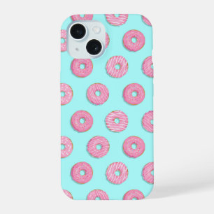 Coque iPhone 15 Sugar Sweet Pink Glazed Donuts