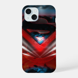Coque iPhone 15 Superman stylisé Logo futuriste