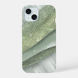 Coque iPhone 15 Surface scintillante avec motifs organiques