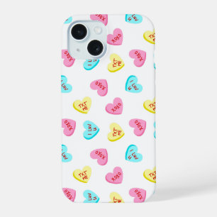 Coque iPhone 15 Sweet Candy Hearts Valentines Day