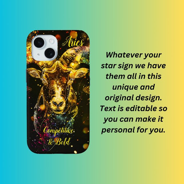 Coque iPhone 15 Symbole Aries (Créateur téléchargé)