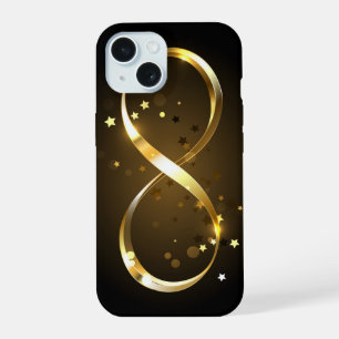 Coque iPhone 15 Symbole d'infini doré
