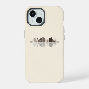 Coque iPhone 15 Symbole d'onde sonore Livres