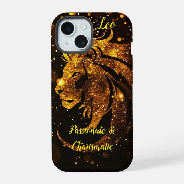 Coque iPhone 15 Symbole étoile Leo (Verso)