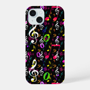 Coque iPhone 15 Symboles musicaux Design Motif