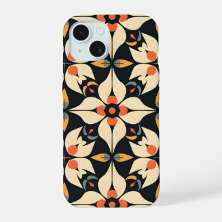 Coque iPhone 15 Symphonie de Pétales Abstraits