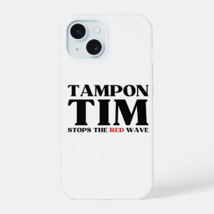 Coque iPhone 15 Tampon Tim Arrêtera La Vague Rouge-Tim Walz 2024
