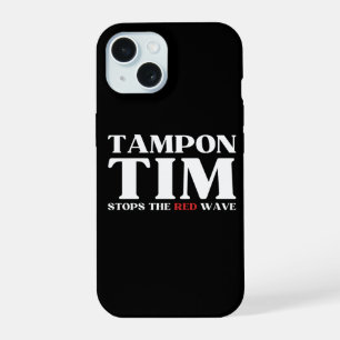 Coque iPhone 15 Tampon Tim Arrêtera La Vague Rouge-Tim Walz 2024