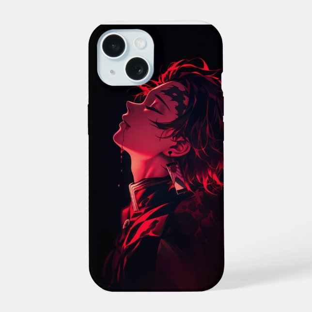 Coque iPhone 15 Tanziro de Demon Slayer (Verso)
