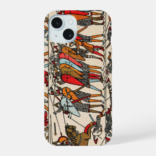 Coque iPhone 15 TAPISserie DE BAYEUX BATAILLE DE HASTINGS CHEVALIE