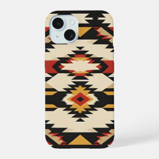 Coque iPhone 15 Tapisserie géométrique du sud-ouest