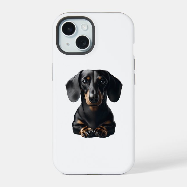 Coque iPhone 15 Teckel (Verso)