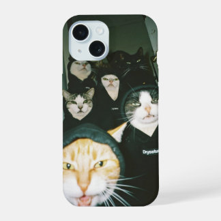 Coque iPhone 15 Téléphone Chat