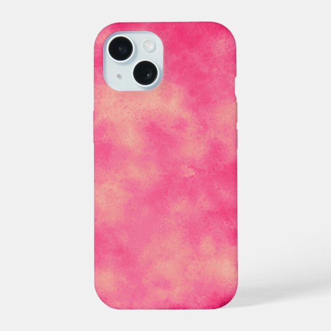 Coque iPhone 15 Tempête de sable rose (Verso)