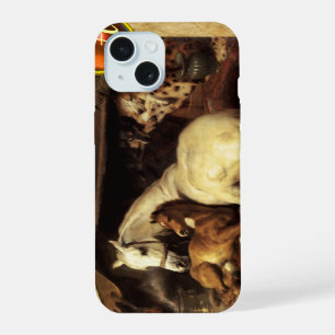 Coque iPhone 15 TENTE ARABE AVEC HORSE Orange Agate Gem Monogram
