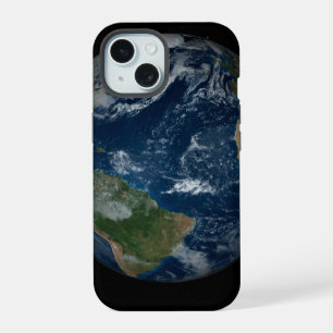 Coque iPhone 15 Terre avec nuages et glace de mer