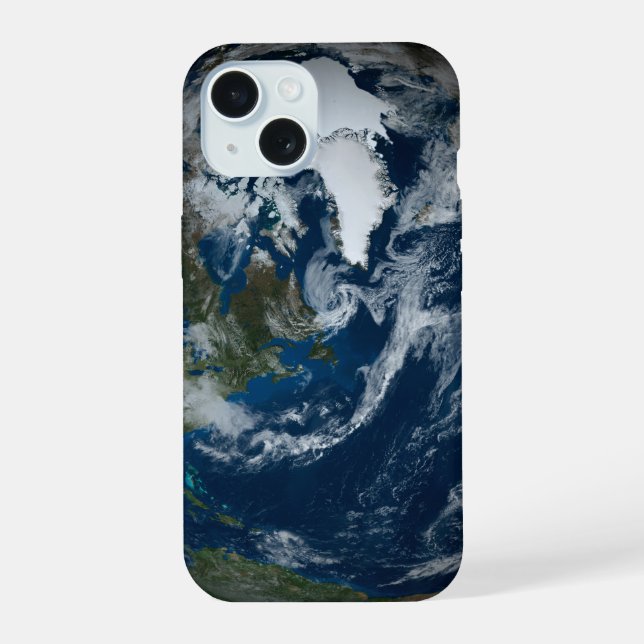 Coque iPhone 15 Terre Avec Nuages Et Glace De Mer 2 (Verso)