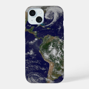Coque iPhone 15 Terre entière montrant des systèmes à basse pressi