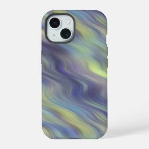 Coque iPhone 15 Texture de lavande ondulée