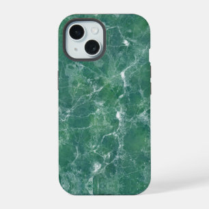 Coque iPhone 15 Texture de marbre vert