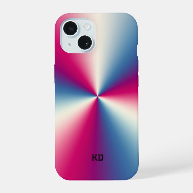 Coque iPhone 15 Texture métallique brillante (Verso)