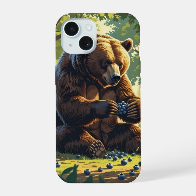 Coque iPhone 15 Thème de l'ours (Verso)