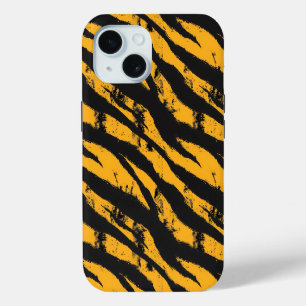 Coque iPhone 15 Tigre urbain classique rayures