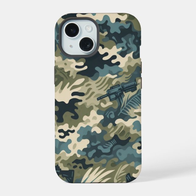 Coque iPhone 15 Timber Duck Camo Classic patern (Verso)