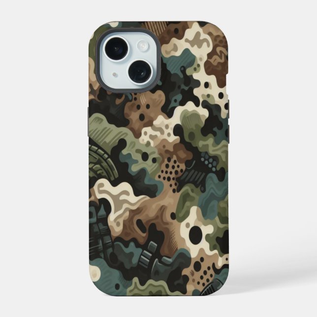 Coque iPhone 15 Timber Duck Camo Classic patern (Verso)