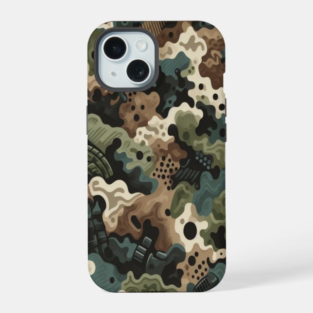 Coque iPhone 15 Timber Duck Camo Classic patern (Verso)