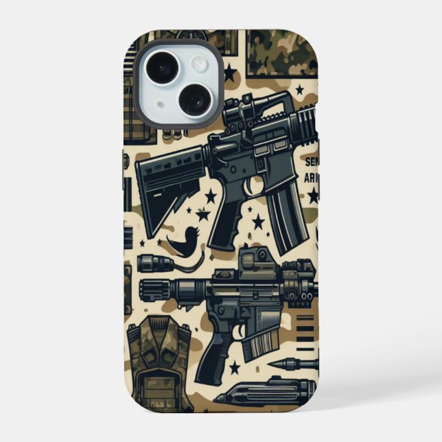 Coque iPhone 15 Timber Duck Camo Classic patern (Verso)
