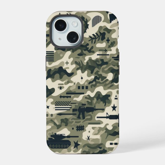 Coque iPhone 15 Timber Duck Camo Classic patern (Verso)