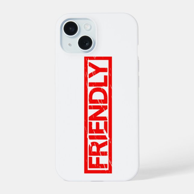 Coque iPhone 15 Timbre amical (Verso)