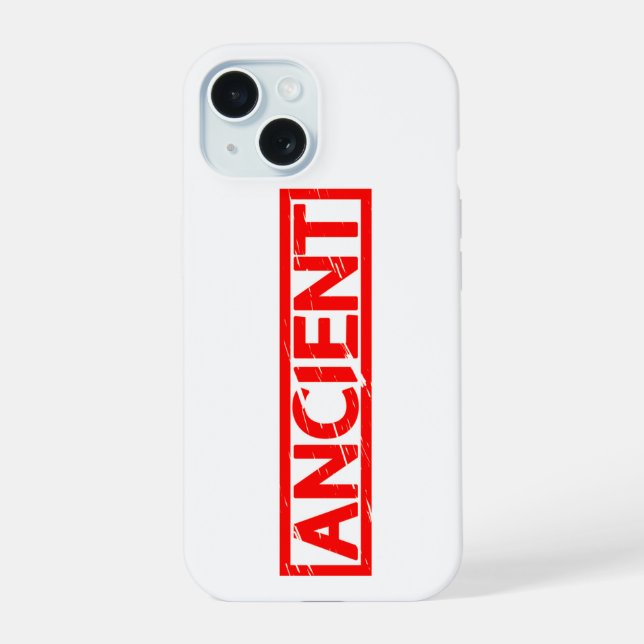 Coque iPhone 15 Timbre ancien (Verso)
