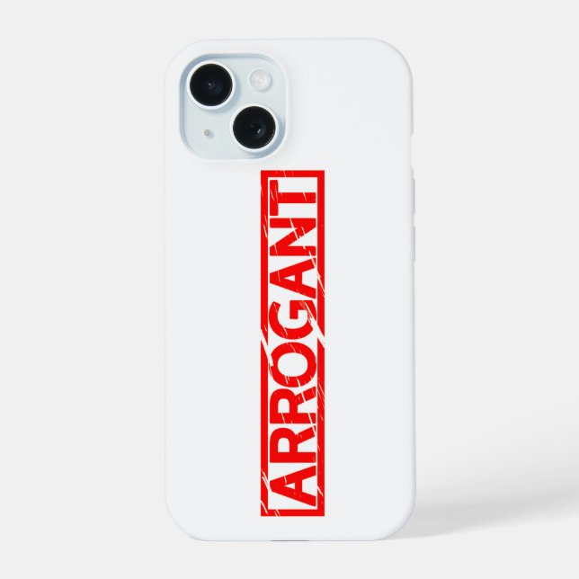 Coque iPhone 15 Timbre arrogant (Verso)