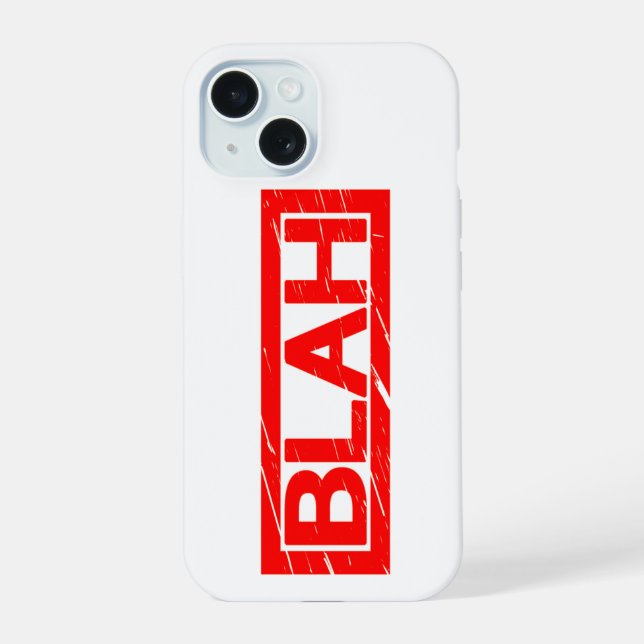 Coque iPhone 15 Timbre Blah (Verso)