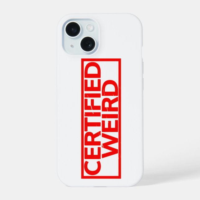 Coque iPhone 15 Timbre Certifié Drôle (Verso)
